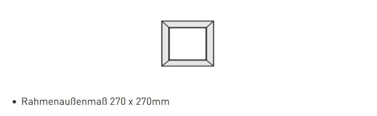Teckentrup GSW Verglasungsrahmen "Quadrat" RAL9002