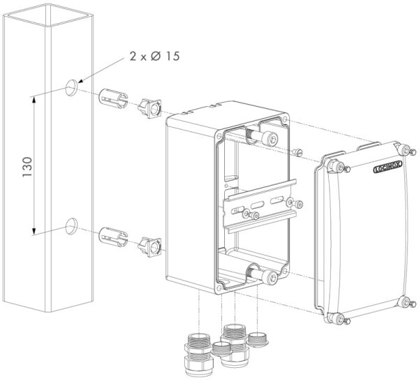 Locinox Powerbox PB-1 Abmessungen