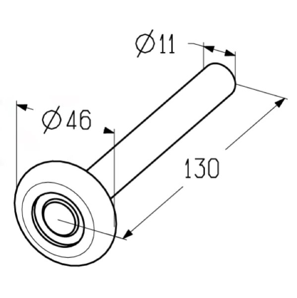 Alutech, Laufrolle 130 / 11 mm, Stahl, verzinkt