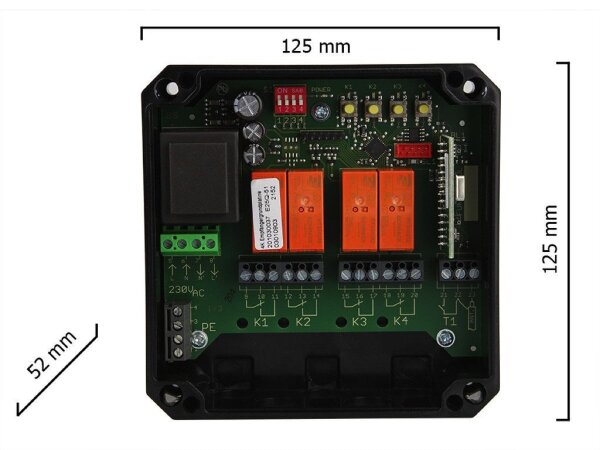 Dickert E25Q-400 Funkempfänger 4 Kanal mit 27 MHz AM Modul