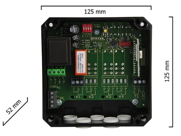Dickert E25Q-100 Funkempfänger 1 Kanal mit 433 MHz AM Modul