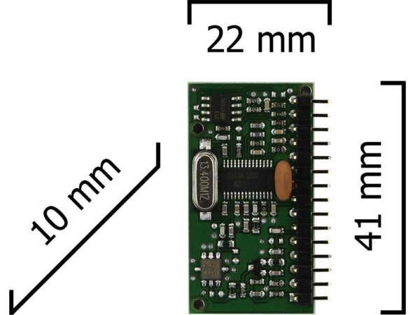 Dickert E25Q-100 Funkempfänger 1 Kanal mit 433 MHz AM Modul