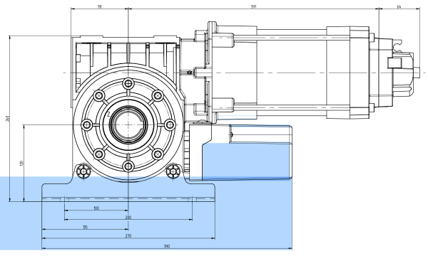 DoorTec Antriebspaket für Sektionaltore SD-100-24-E-KEL-DES-15-25,4-T7